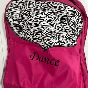 Pink Dance garment bag with Zebra Print